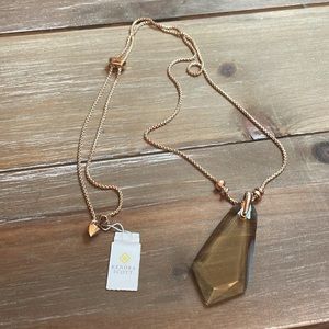 Kendra Scott Glass Necklace Smokey